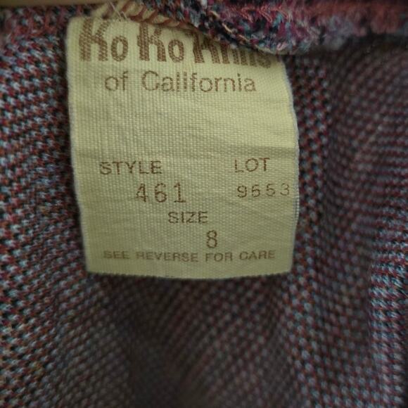 Vintage Ko Ko Knits Pink Plaid Flare Skirt and Blazer Women's 8 - Picture 3 of 6